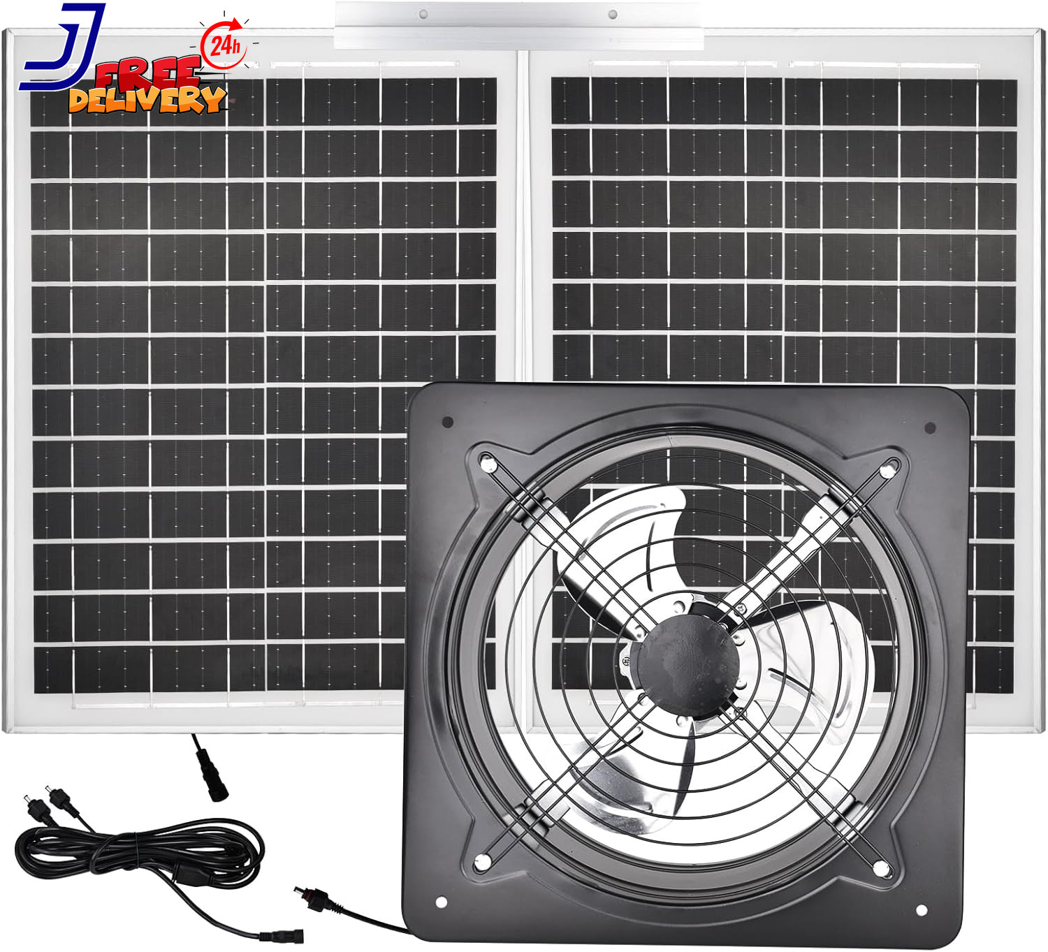 40W Solar Attic Fan Kit 40W Solar Panel + a 25W DC Fan Plug and Play for Attic