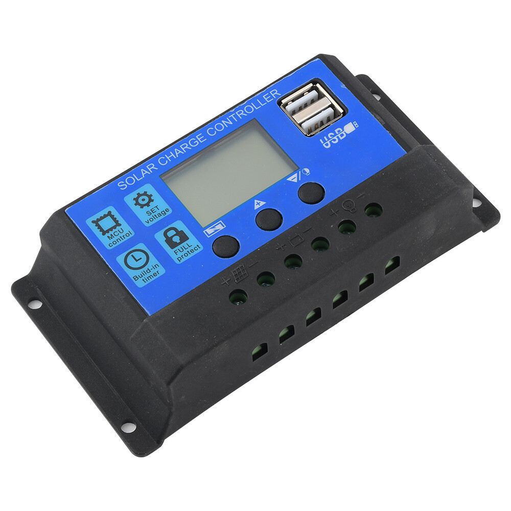 Solar Panel 12V/24V 10A-60A Battery Charge Controller LCD Regulator Dual USB New