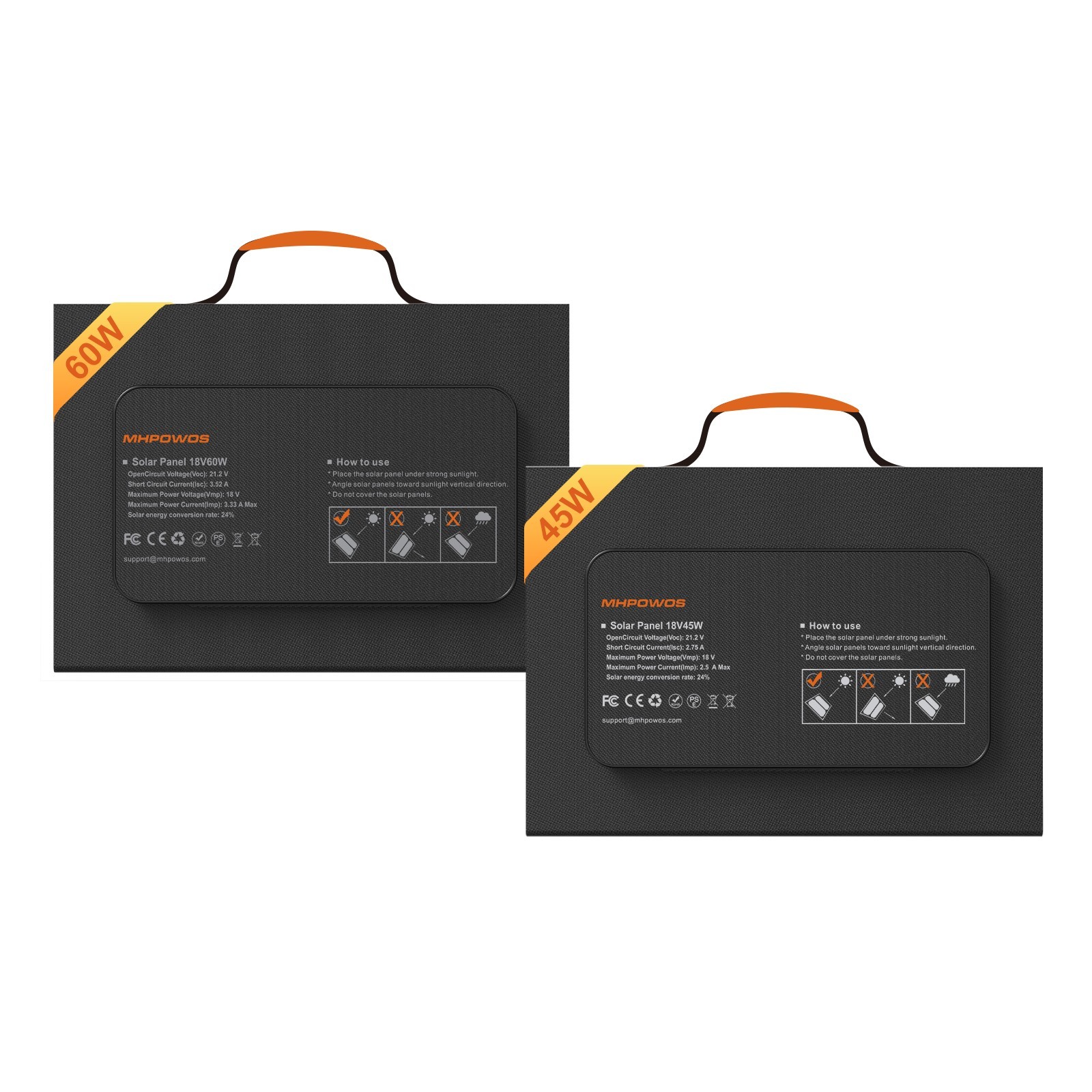 DC 18V 45W 60W Portable Solar Panels Foldable USB Solar Panel for Power Station