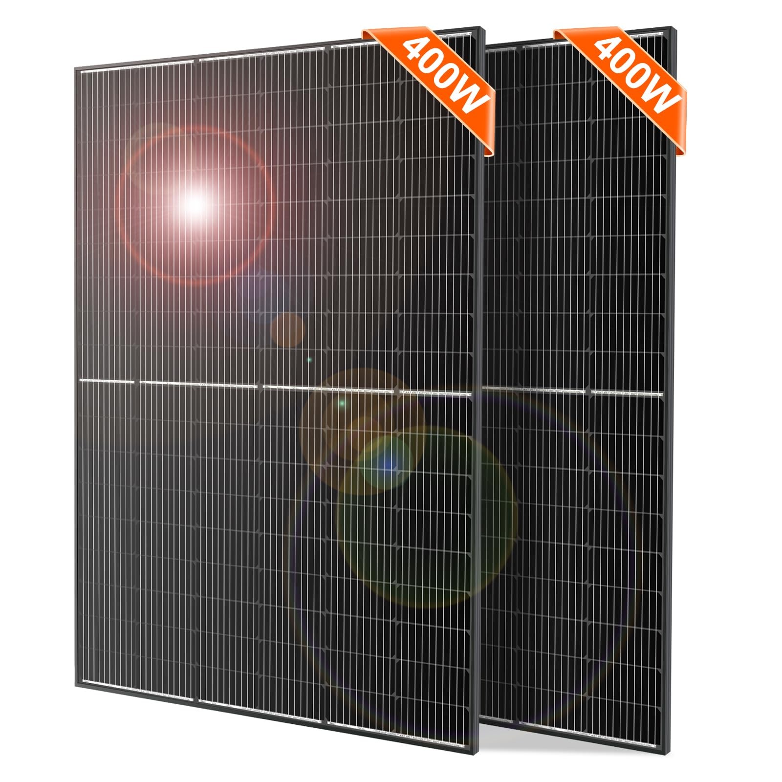 DOKIO 800W (2×400W) 31V Mono Solar Panels – Works for 12/24V Systems, 9.84ft …