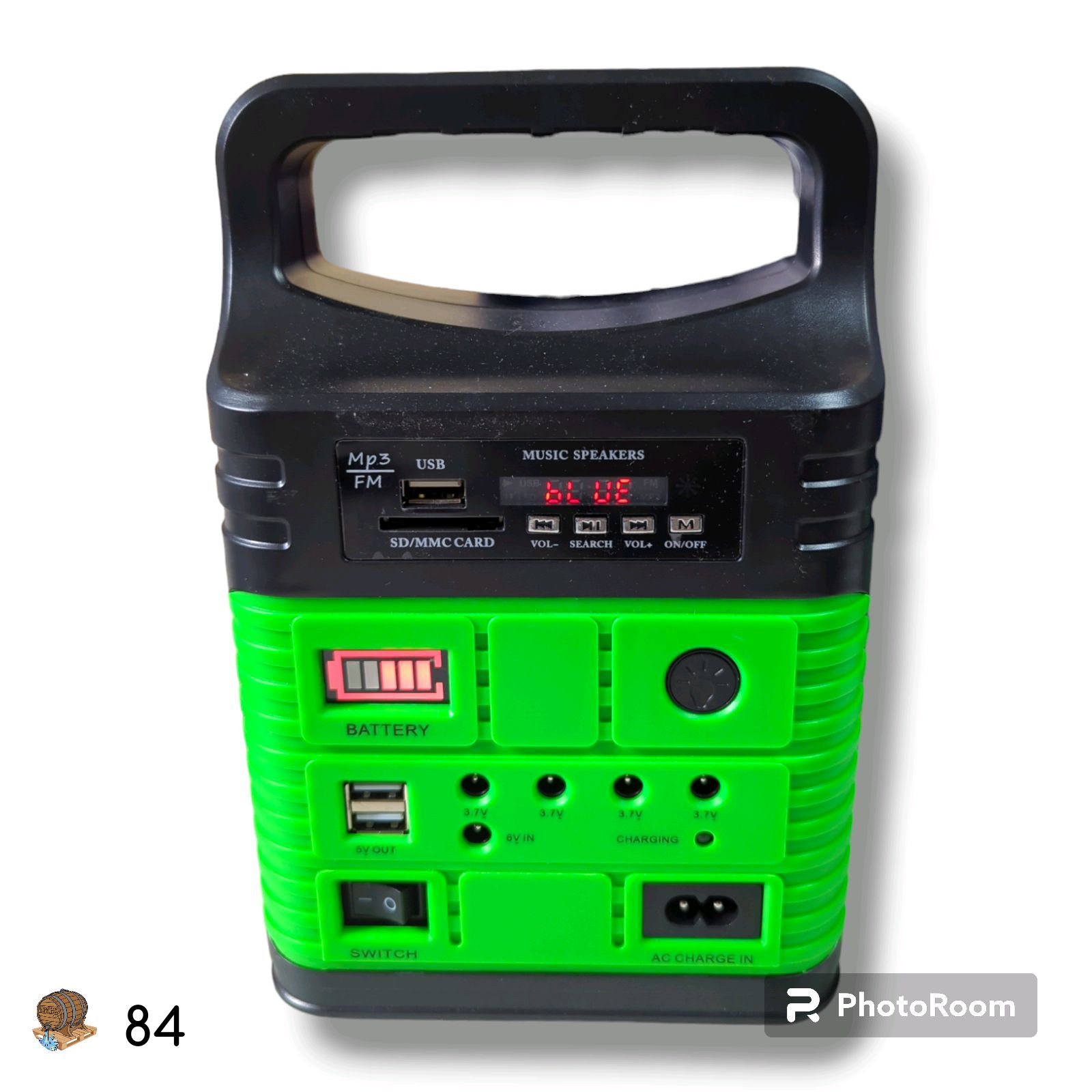 Solar Pannel Portable Generator System Kit with 3 LED Bulbs + Bluetooth Speaker