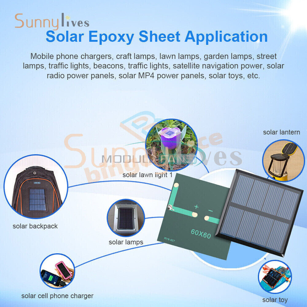 2V/5V/6V/12V Monocrystalline Solar Power Panel For Motor Toys Lawn Lamp