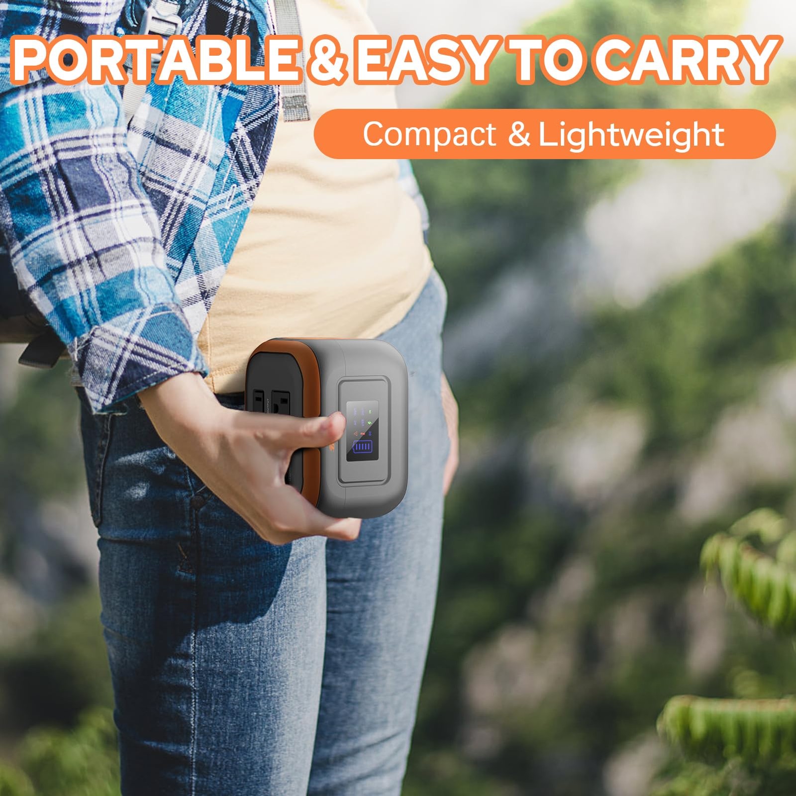 Portable Power Station 120W, Power Bank with AC Outlet,Portable Generator 97.6Wh