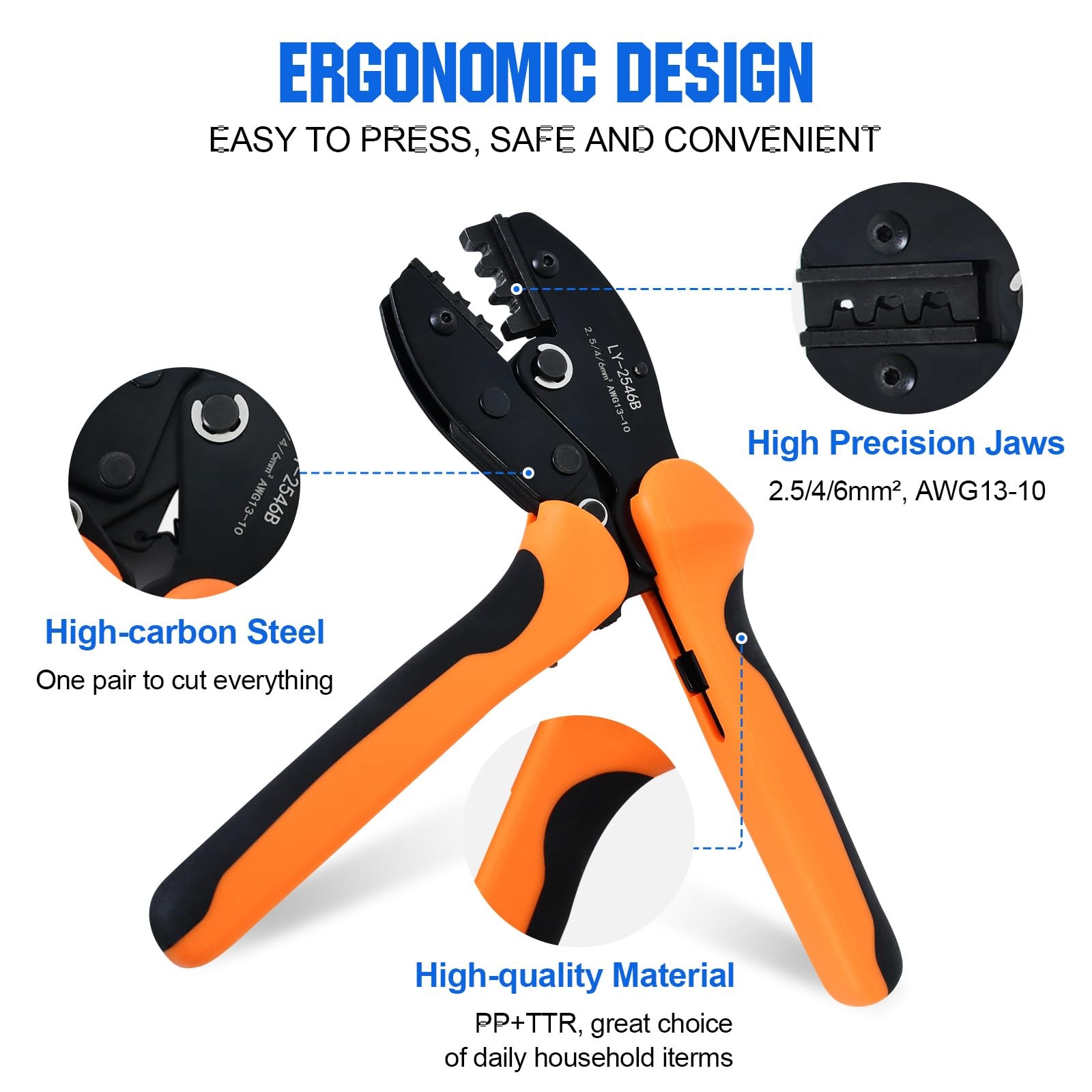 Solar Crimper Tool Kit 13 PCS Solar Tools – a Crimper, 10 Pairs of Solar Conn…