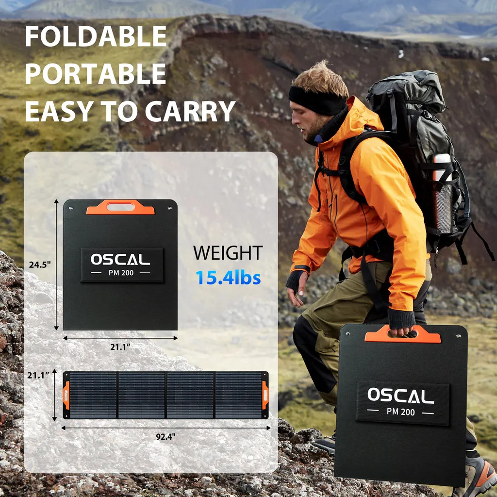 Blackview OSCAL Portable Power Station 1800W 1024Wh LiFePO4 +2x 200W Solar Panel