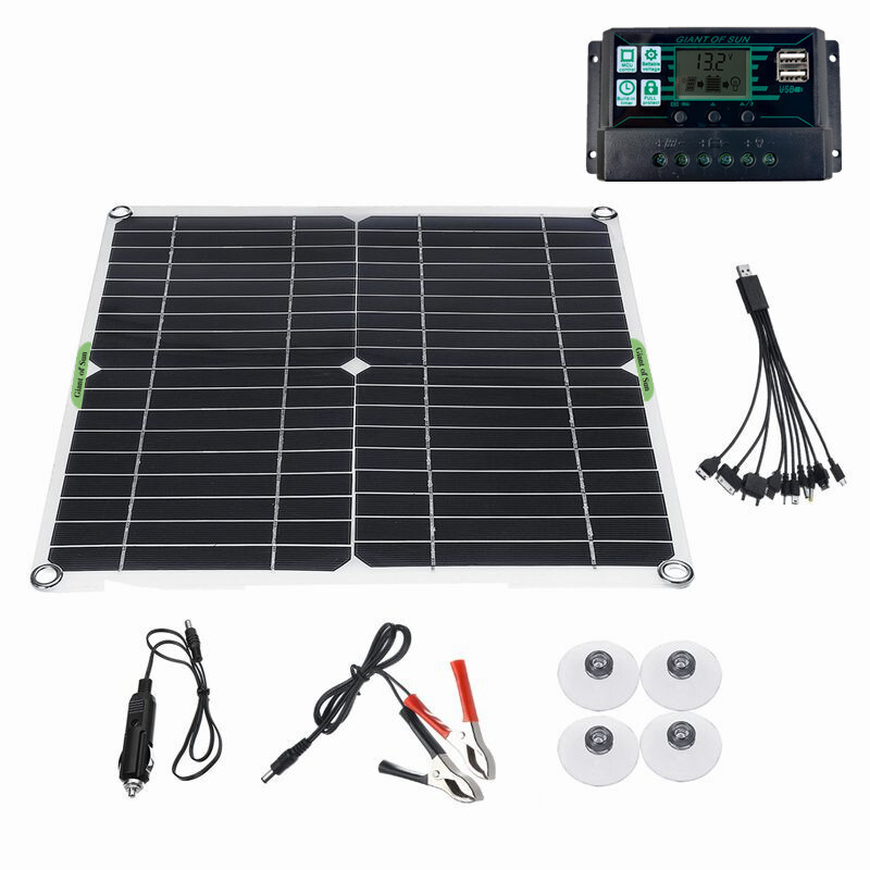 16000W Complete Solar Panel Kit Power Inverter Generator 100A Home 110V Grid US
