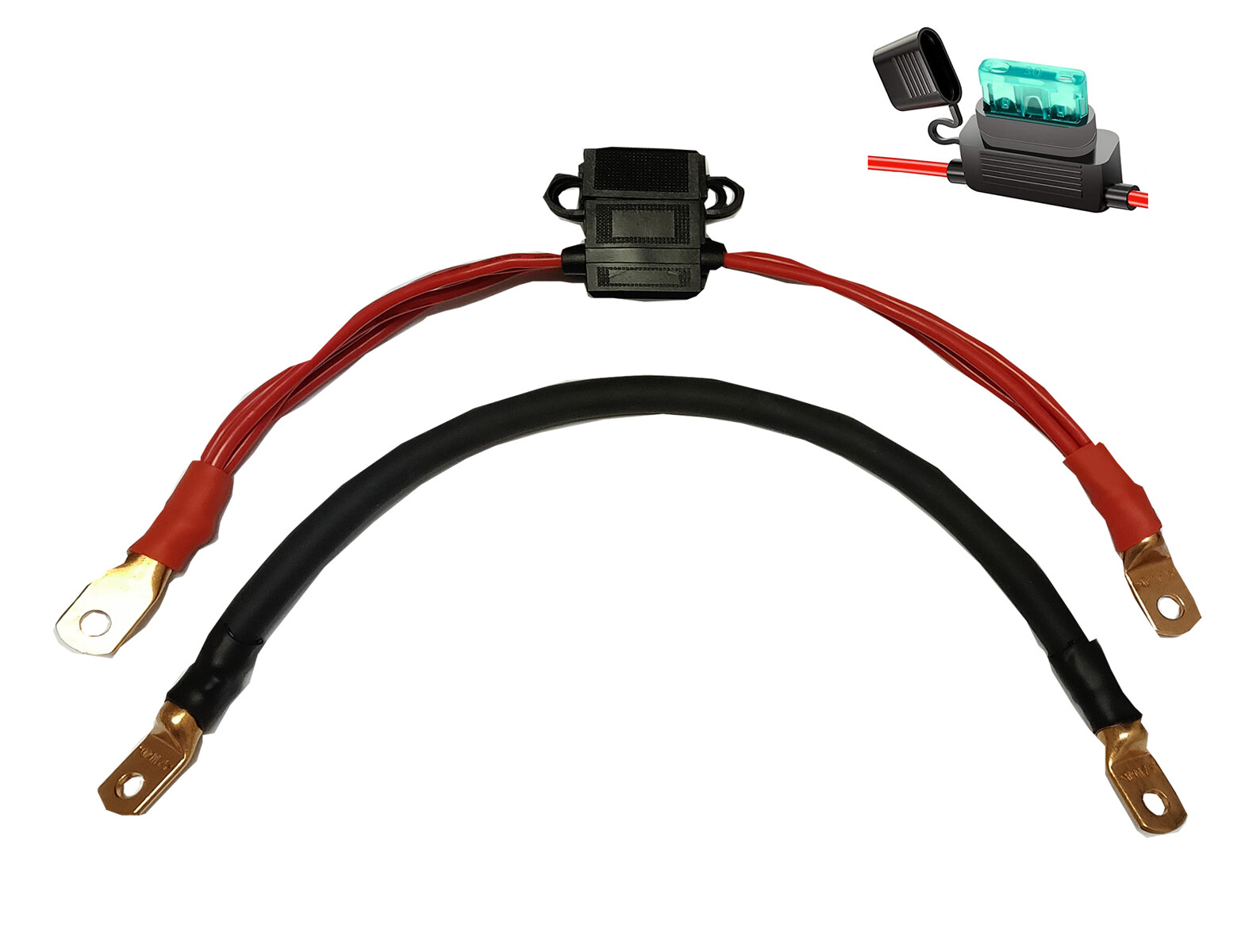 Tektrum Battery Interconnecting Cable Set -2 Gauge 1′ – 120A Fuse (RING-CBL-SET)