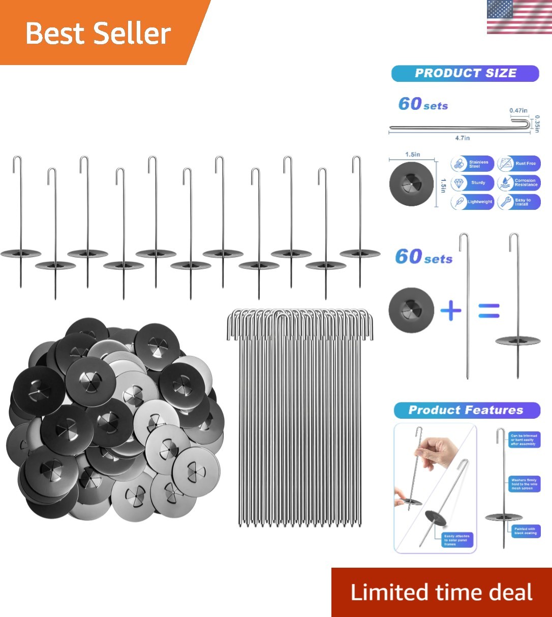 304 Stainless Steel Fastener Clips for Solar Panels – Easy Install & Secure Fit