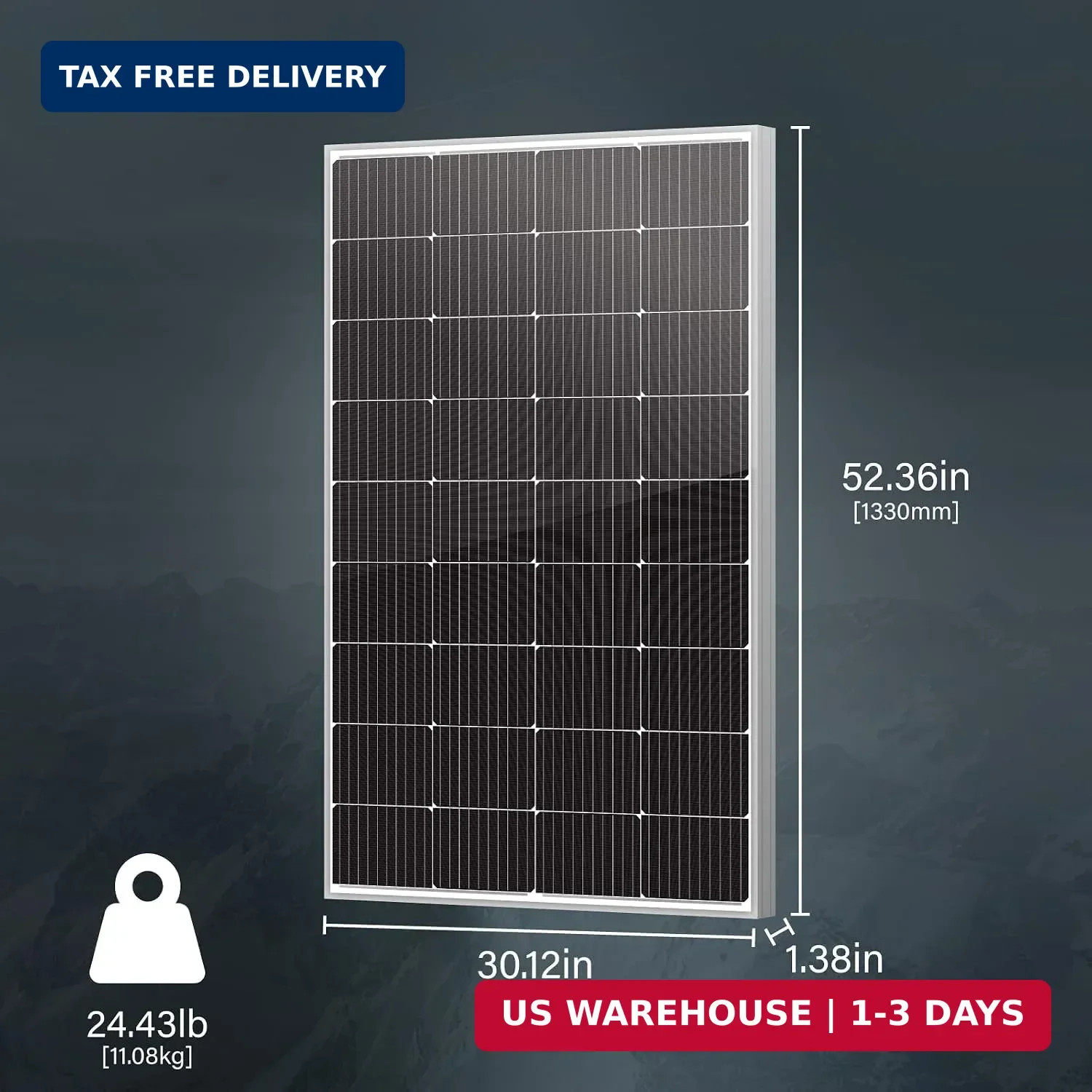 Newpowa 10BB Cell 200W Monocrystalline 200 Watt 12V Solar Panel High Efficiency