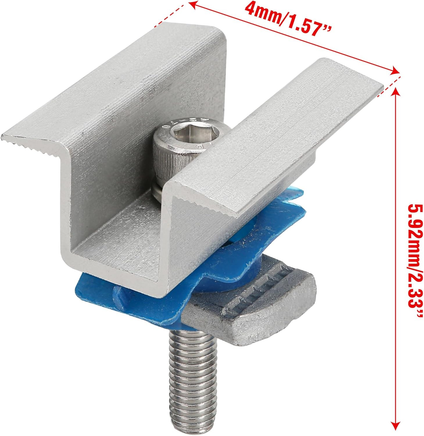 10 Pcs Adjustable Solar Panel Mounting Bracket Clamps Wide Photovoltaic Support