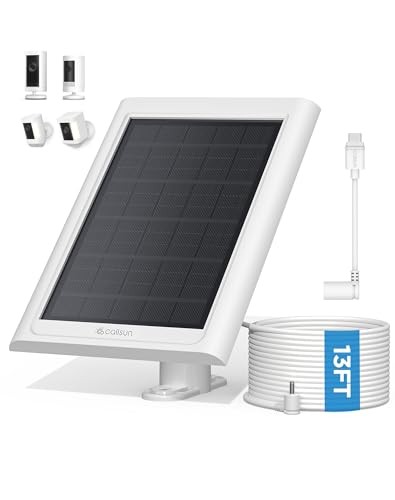 Solar Panel for Ring Camera, Compatible with Ring Stick Up 2.4W-1 Pack White
