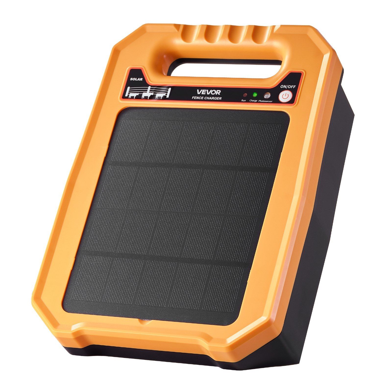 0.3J 8kV Solar Fence Charger w/10W Monocrystalline Panel 10400mAh