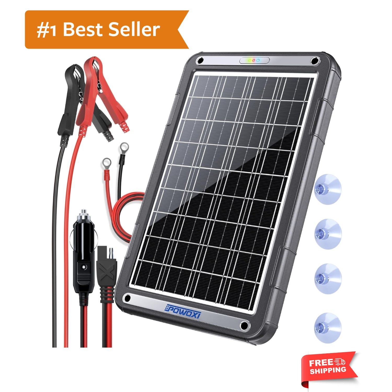 12V Solar Car Battery Charger: 15W Solar Trickle Charger Maintainer with MPPT…