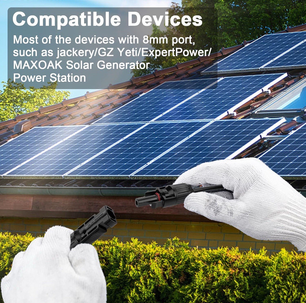 Solar Panel To 8mm Adapter Cable Dc 8mm Connector With Dc 5.5X2.5mm Converter📦