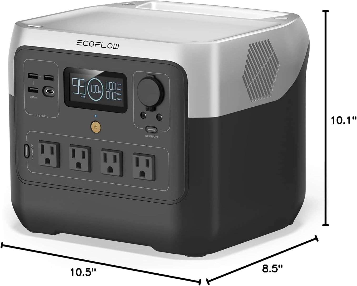 Portable Power Station RIVER Pro, 768Wh Lifepo4 Battery, 70 Min Fast Charging,