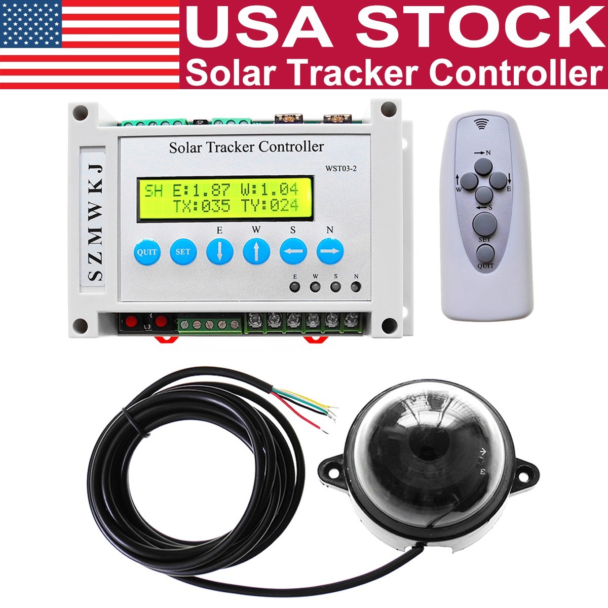 LCD Dual Axis Solar Tracking Tracker Controller for Solar Panel System Sun Track