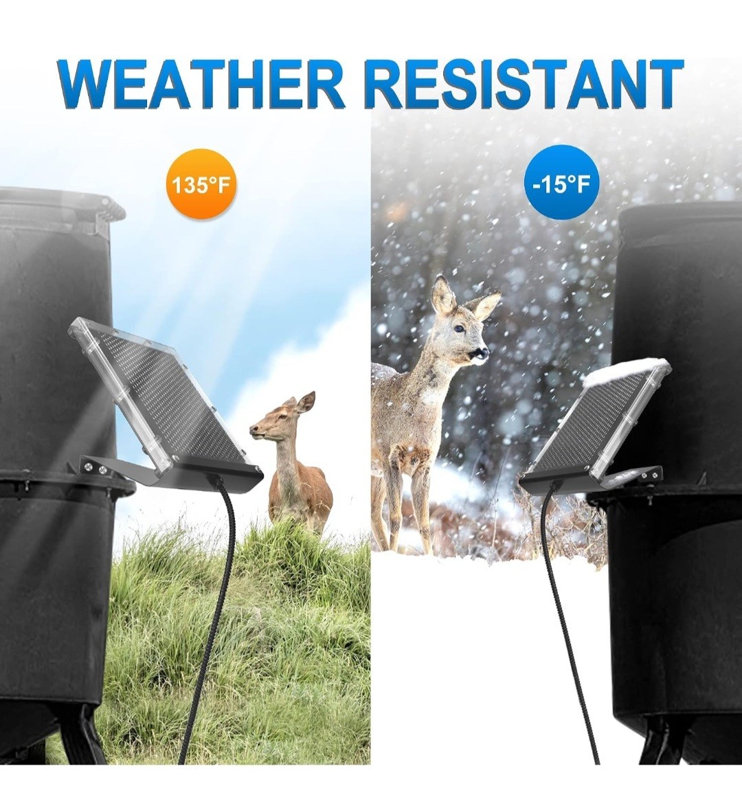 Powoxi 6V 1.5W Solar Panel To Recharge Deer Feeder Battery Waterproof