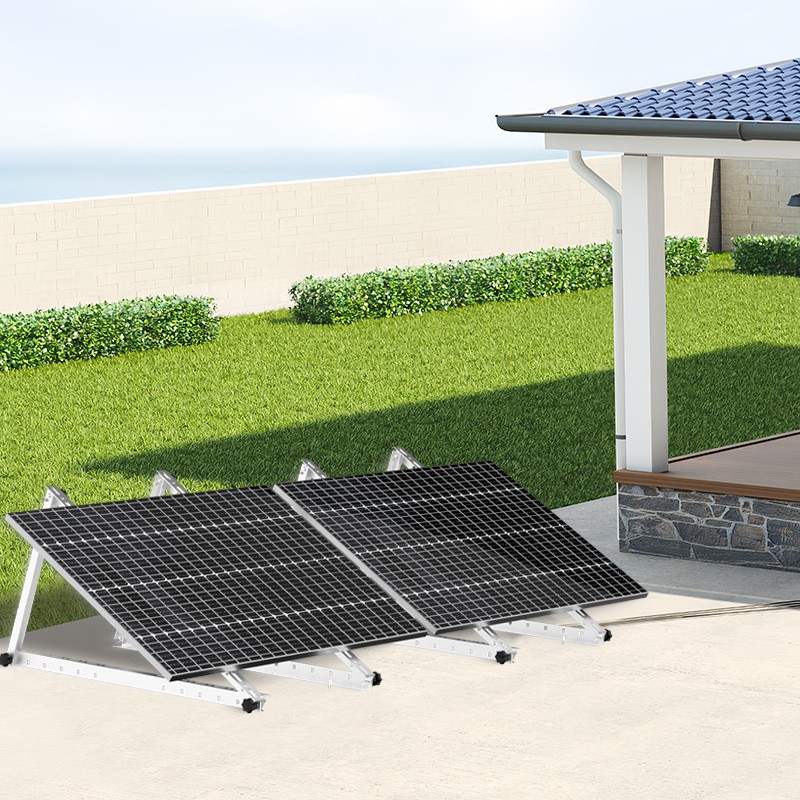 Solar Panel RV Tilt Mount Brackets Ground Roof Flat Surface Adjustable Frame