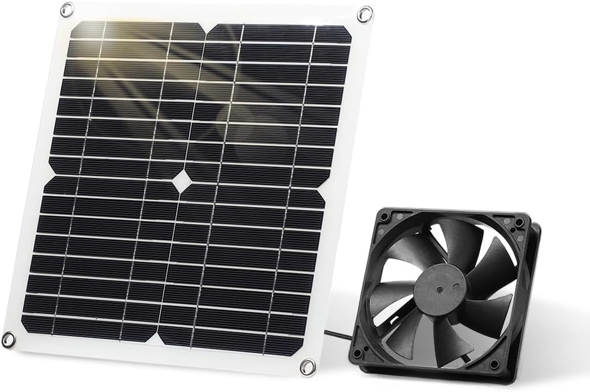 Solar Exhaust Fan Kit 12w IP65 Vent for Chicken Coop Shed Greenhouse Pet House