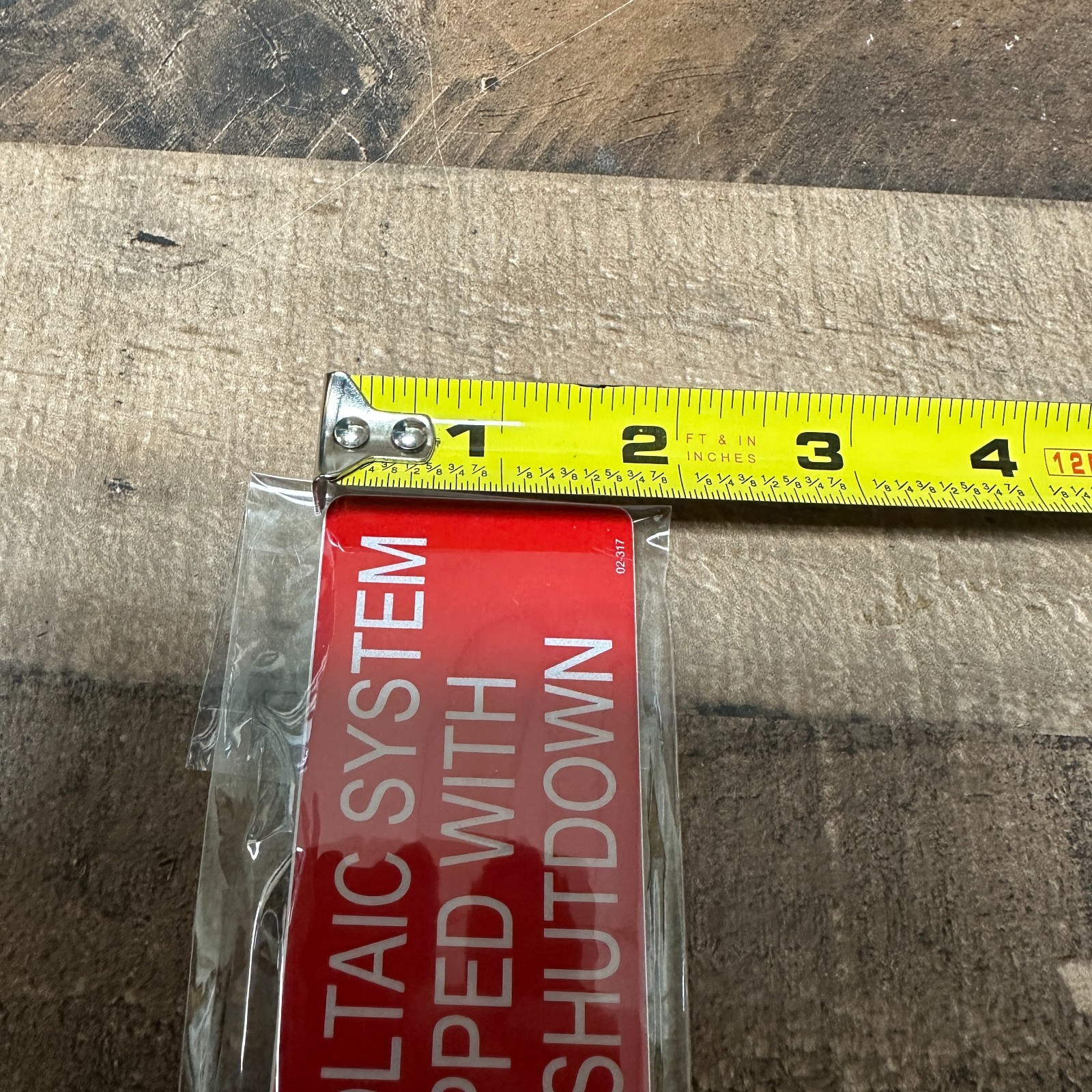 1.75″ x 5″ Photovoltaic System Equipped w Rapid Shutdown Label 02-317 Pack of 10