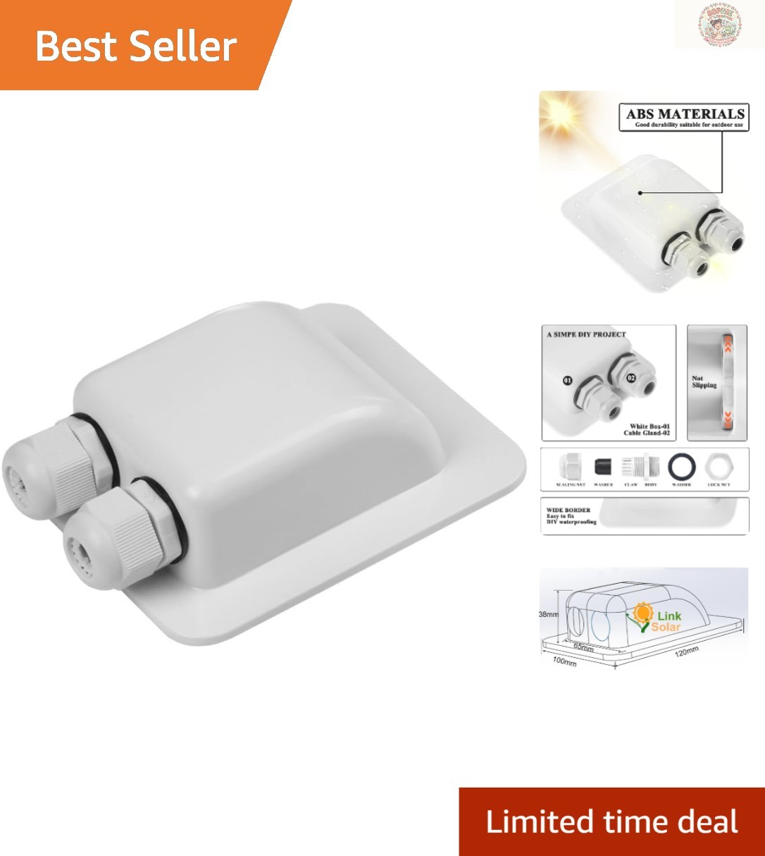 Weatherproof Cable Gland for Solar Power – Fits 2mm² to 6mm² Cables