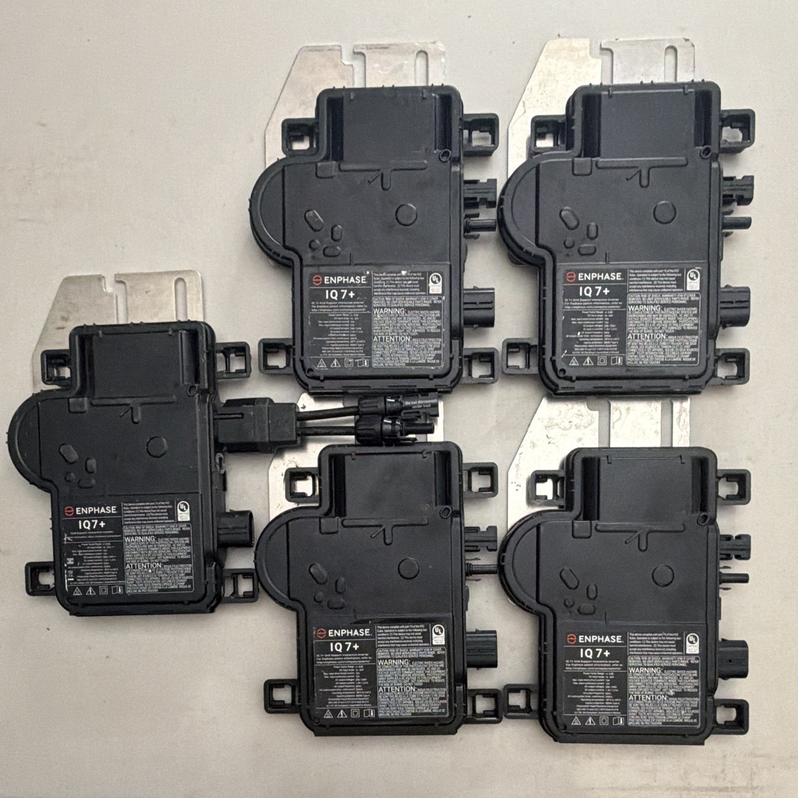 Enphase IQ7+ Microinverter Lot of 5 Grid-Tie 240V 290W IQ7PLUS-72-2-US