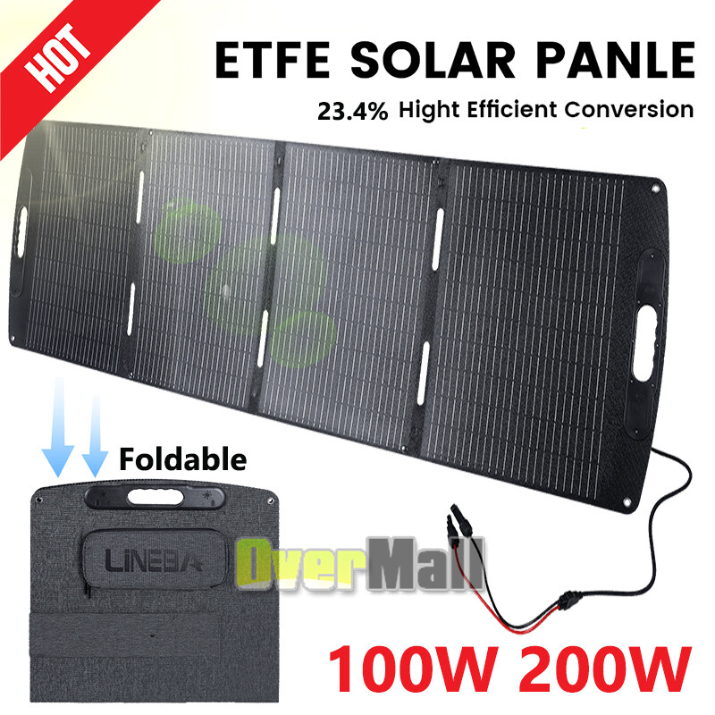 LINEBA 200W Foldable Portable Solar Panel IP67 for Power Station RV with MC4