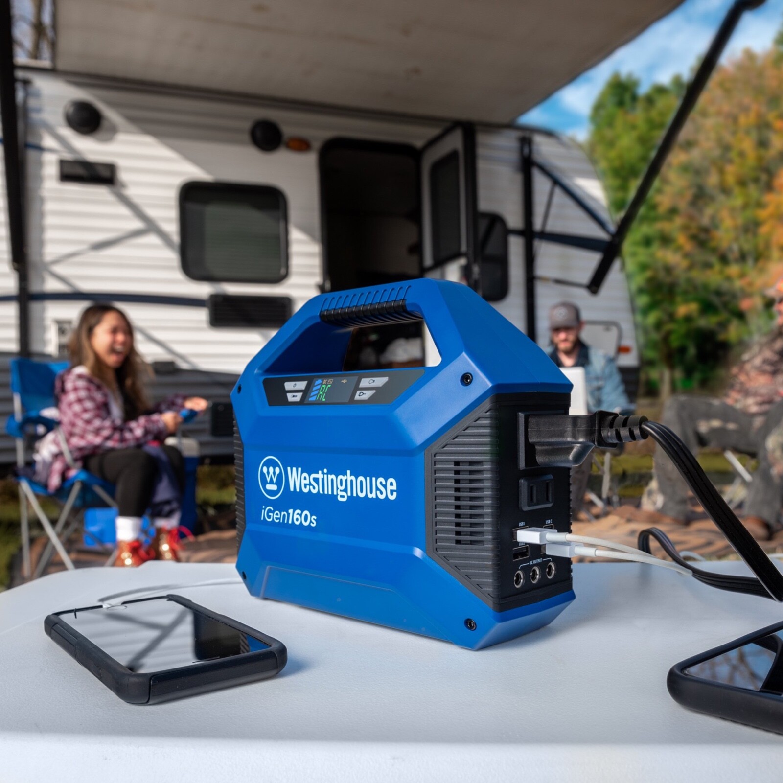 BLUE iGen SOLAR PORTABLE POWER STATION EMERGENCY OUTDOOR POWER SOURCE 155Wh Capa