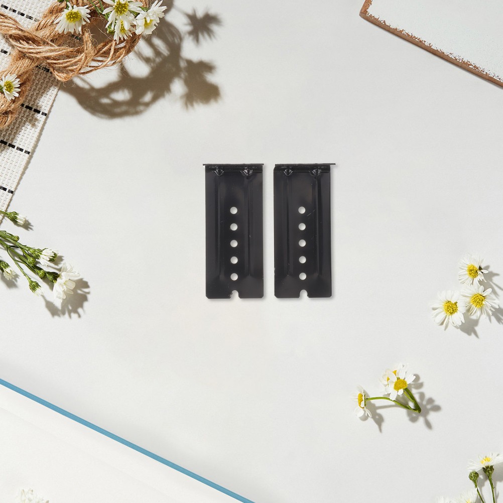 8Pcs Keyboard Tray Slide Brackets Alloy Durable Under Desk Keyboard Drawer Black