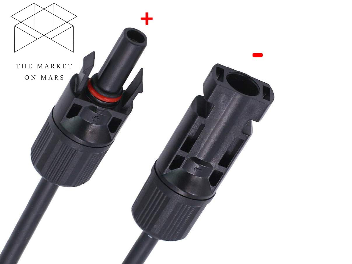 Solar Panel Connectors 10AWG Compatible with MC-4 Solar Connecter