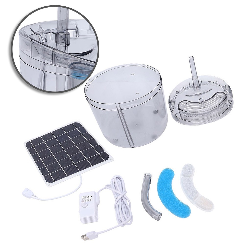 Solar Pet Water Dispenser for Outdoor Animals Including Cats Dogs and Chickens