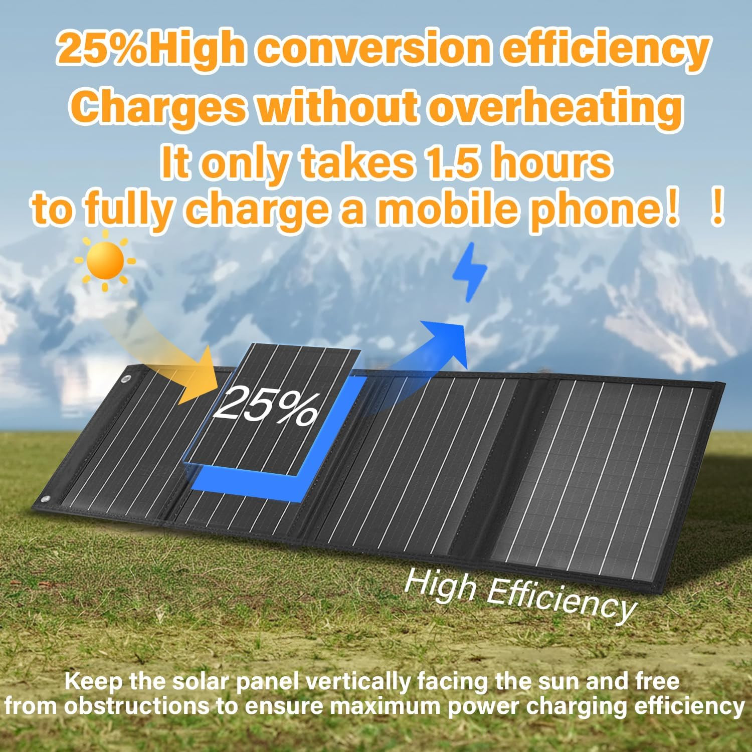 2026 40W Foldable Solar Charger, Fast Charging, Waterproof, Portable for Travel