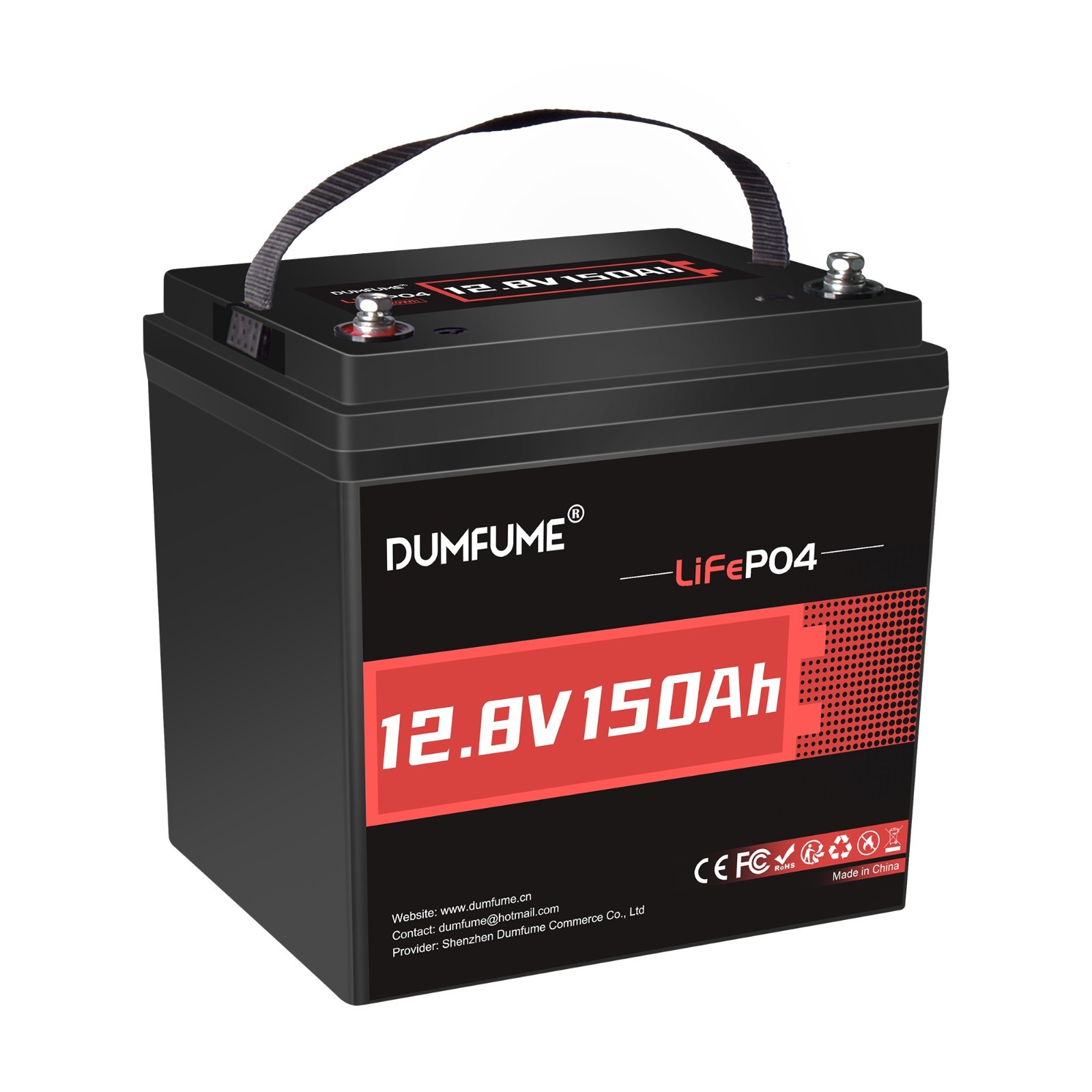 12V 150Ah Max LiFePO4 Lithium Battery 100A BMS Deep Cycle for RV Backup Power