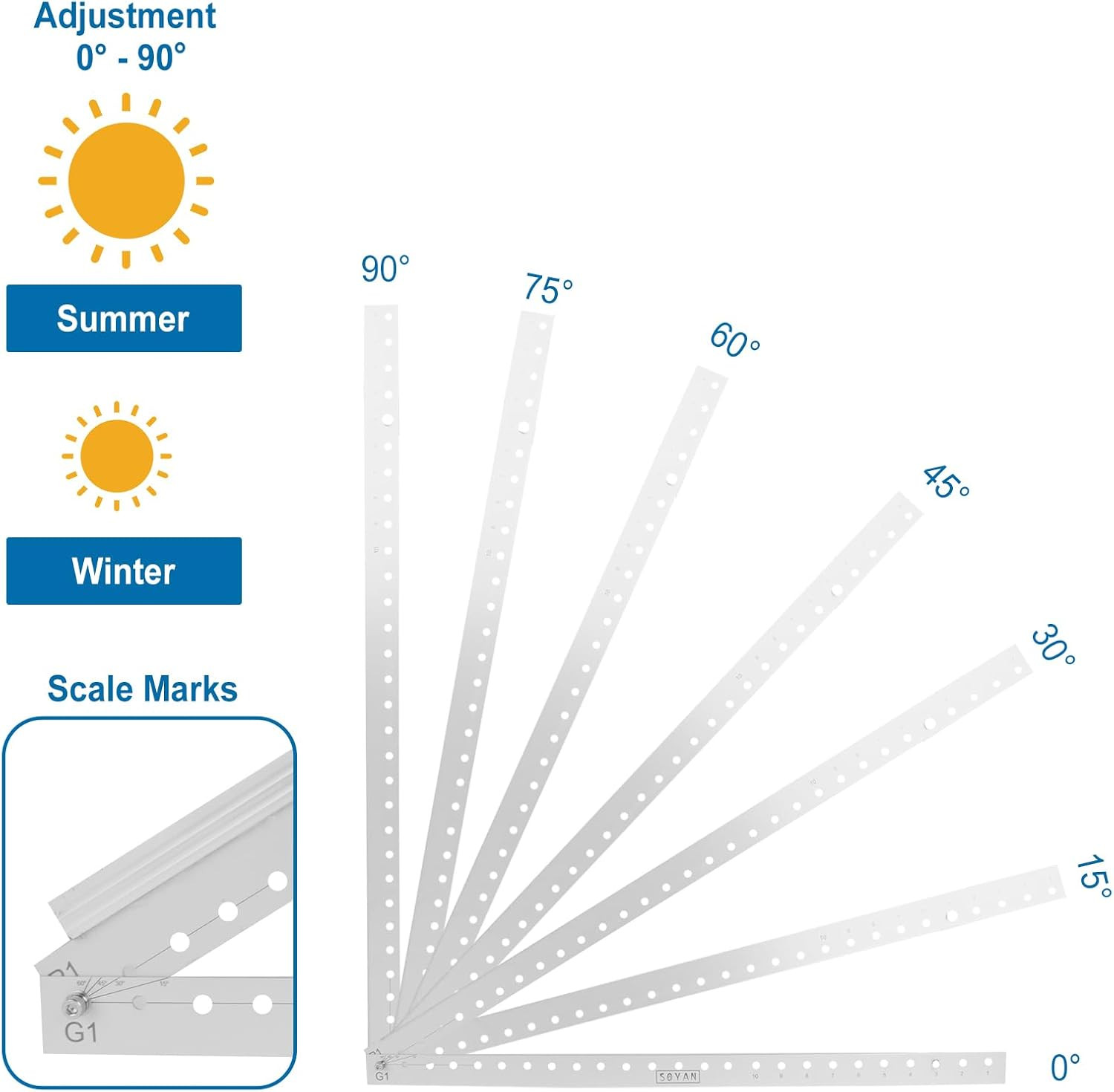 2 Sets 45″ Solar Panel Mount Brackets for 100-400 Watts Solar Panel with Enhance