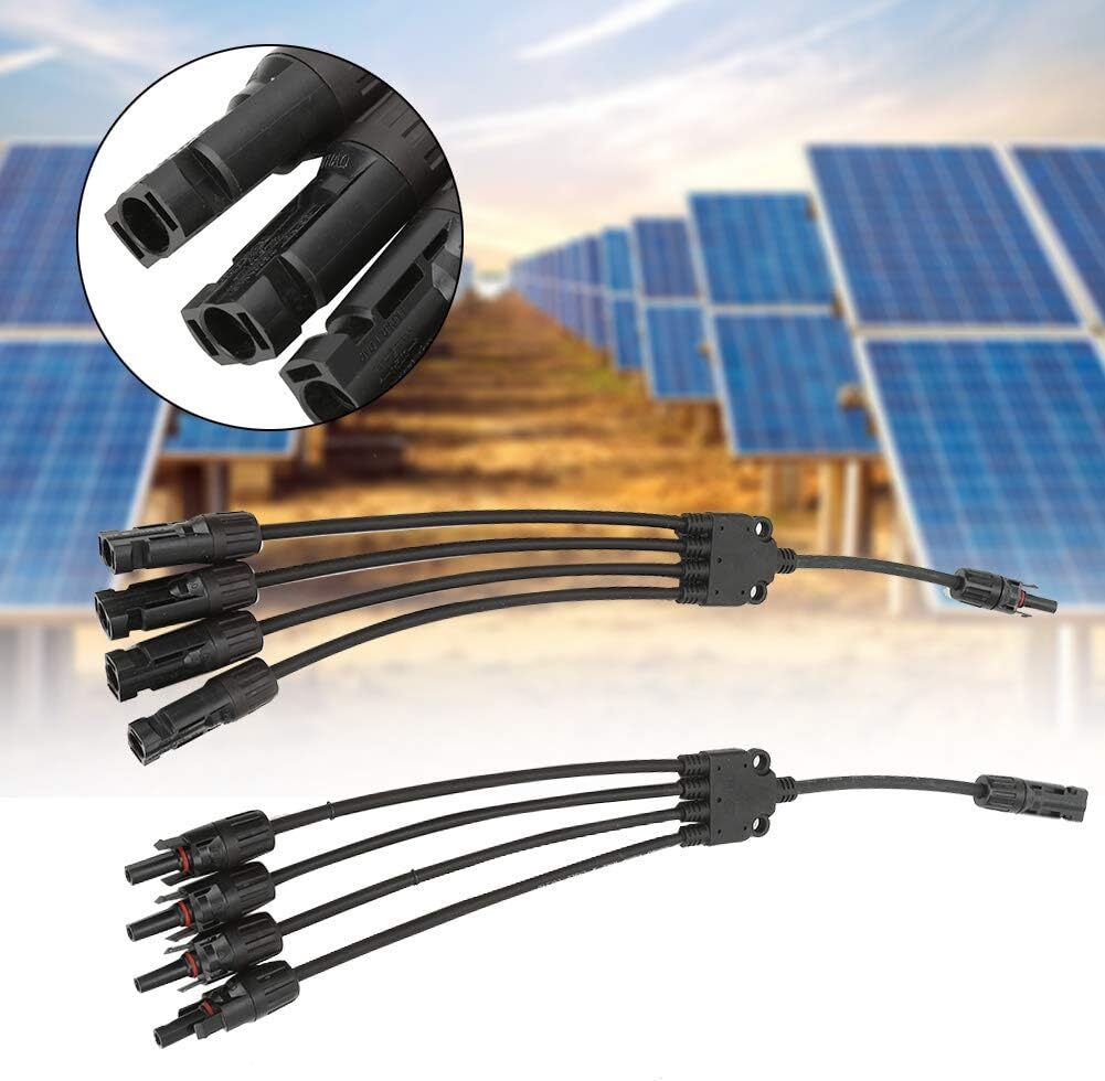 Solar Panel Y Branch Cable Connection Waterproof Adapter Connector Extension