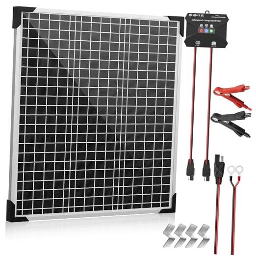 50W 24V Solar Panel Kit, Solar Battery Maintainer with MPPT Charge 50W-24V