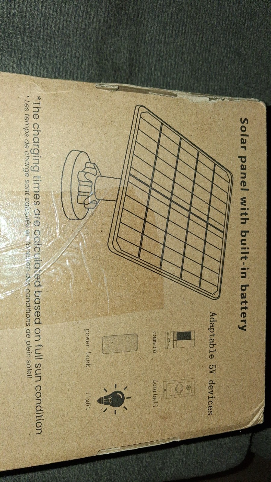 2 pack Solar Panel, Built-in Battery, Rotatable, for Camera, Doorbell