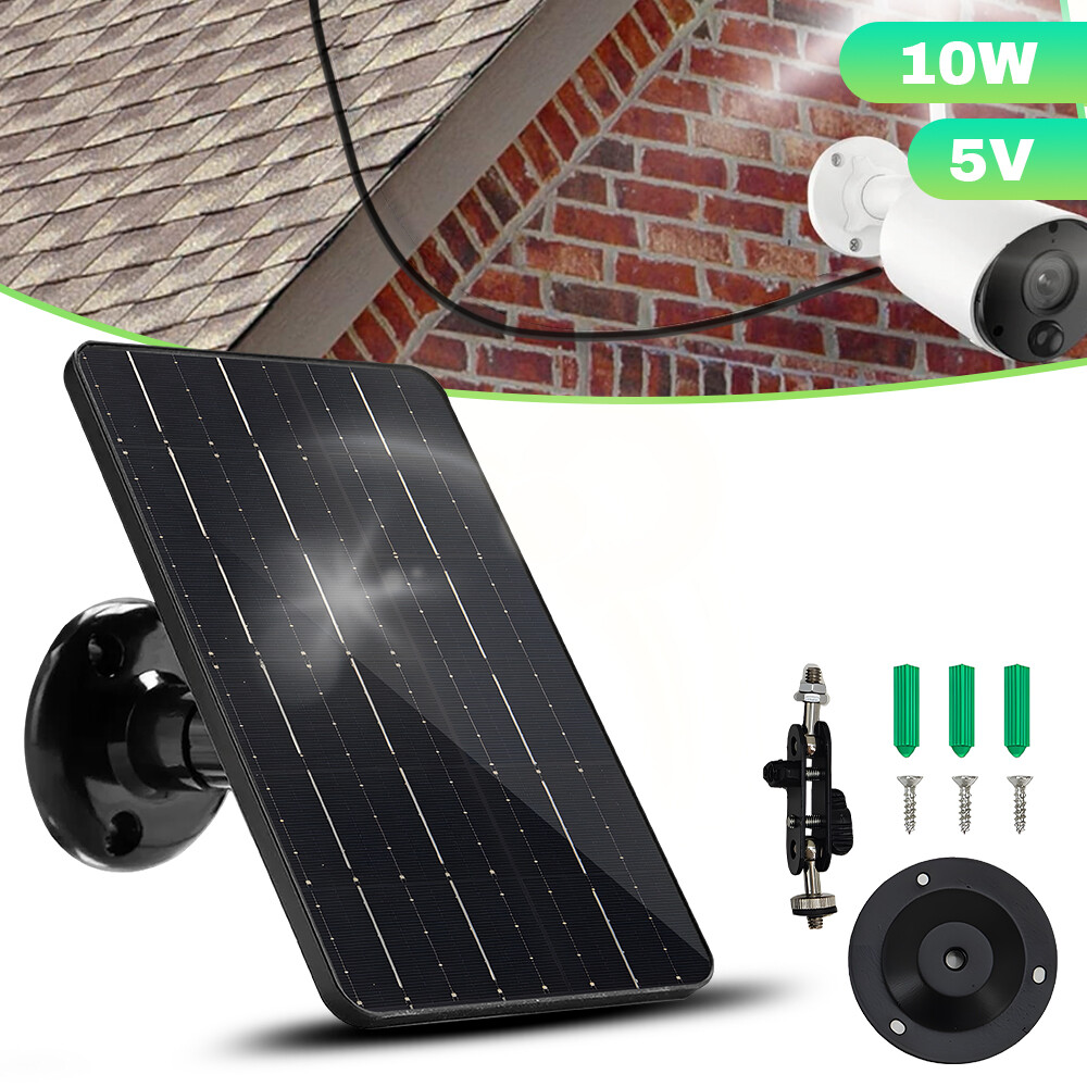 10W Solar Panel for USB Power CCTV Camera Security Cam Battery Charger Outdoor