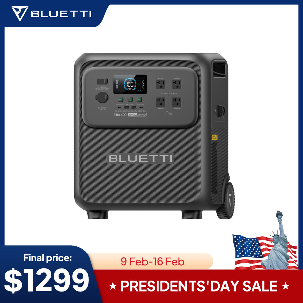 BLUETTI Elite 400 3840Wh 2600W Portable Power Station LiFePO4 for Home Backup