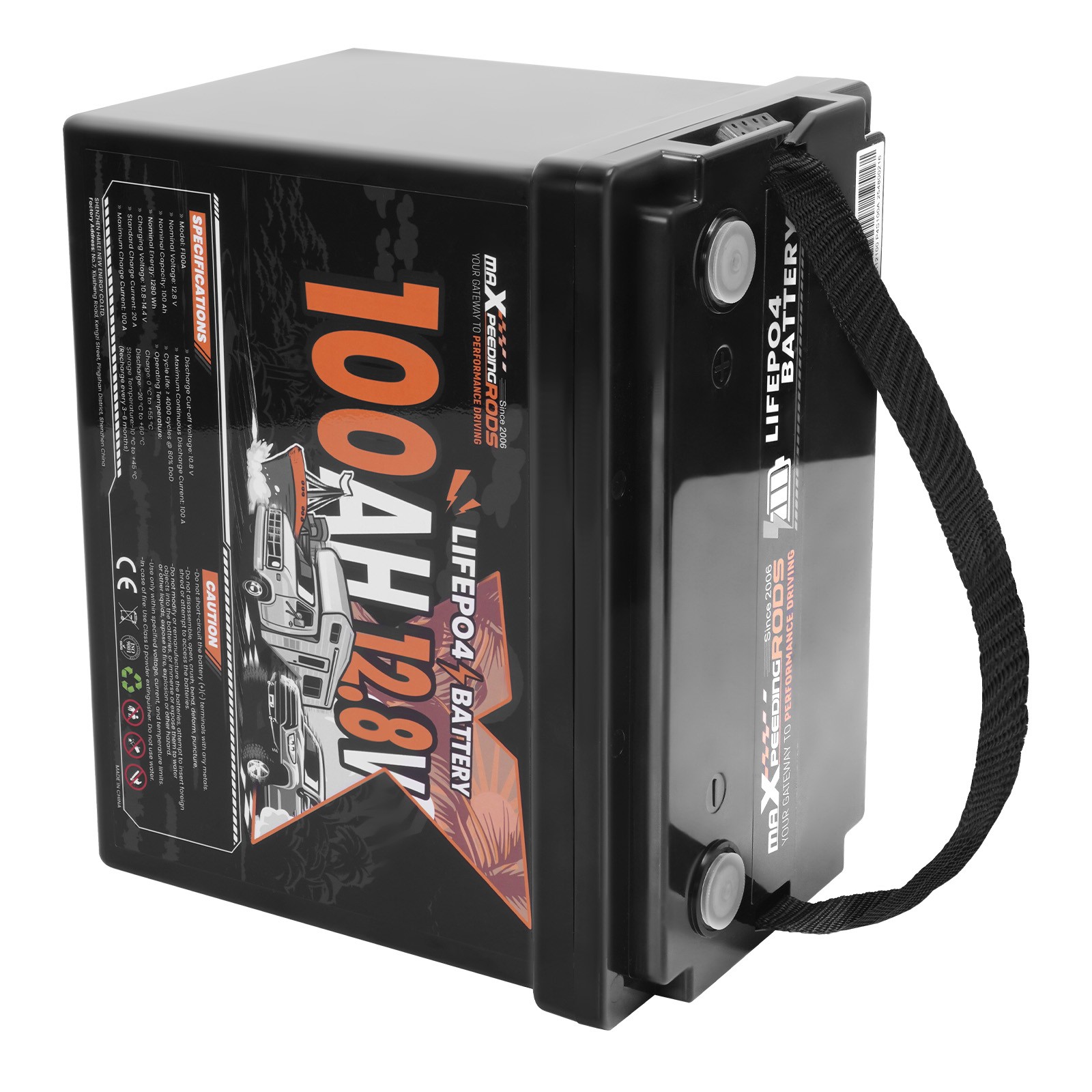 12V 100Ah Deep Cycle LiFePO4 Battery for Overland Off Grid, Low Temp Cutoff