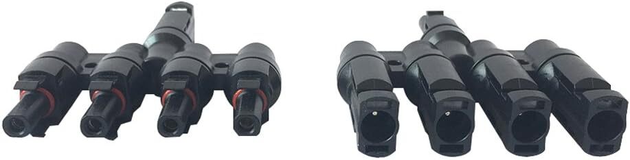 KRXNY Solar Panel PV 1 To 4 T Branch Connectors Cable Coupler Combiner…