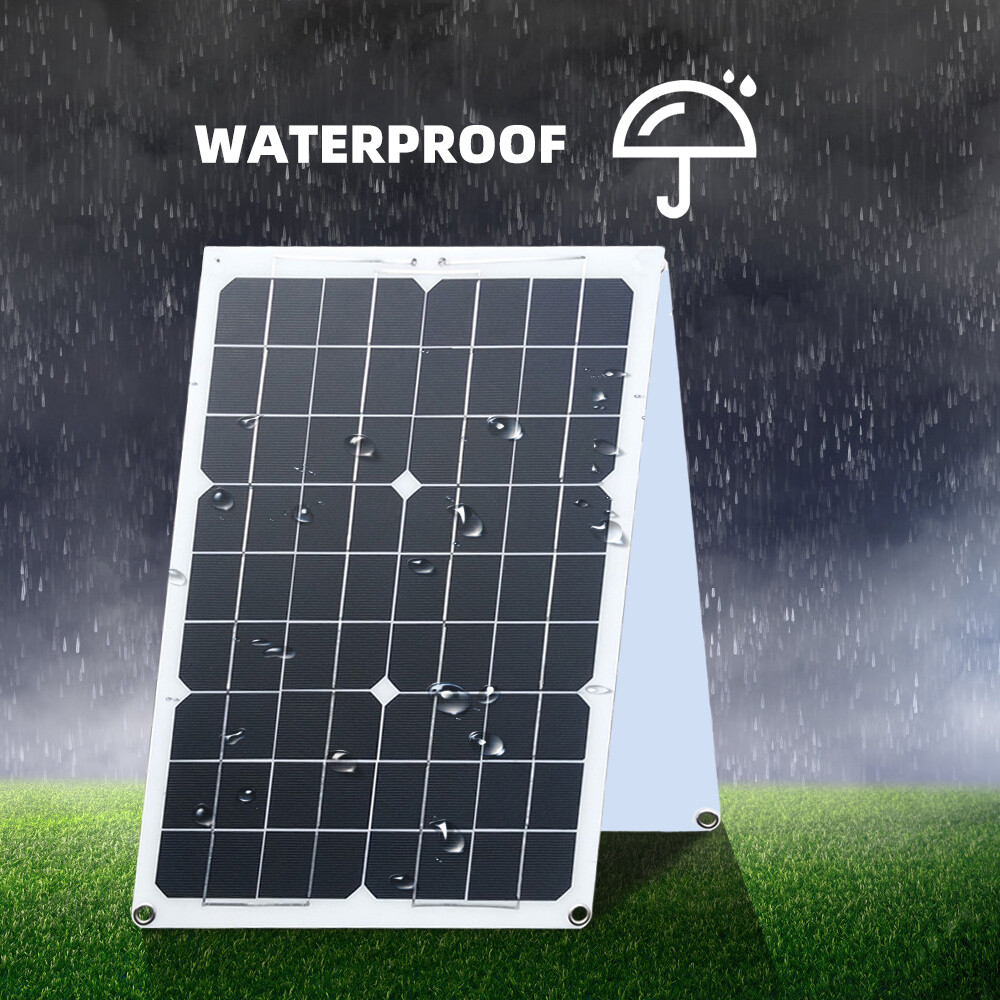 Solar Panel Kit Folding Power Bank USB Outdoor Camping Hiking Phone Charger US