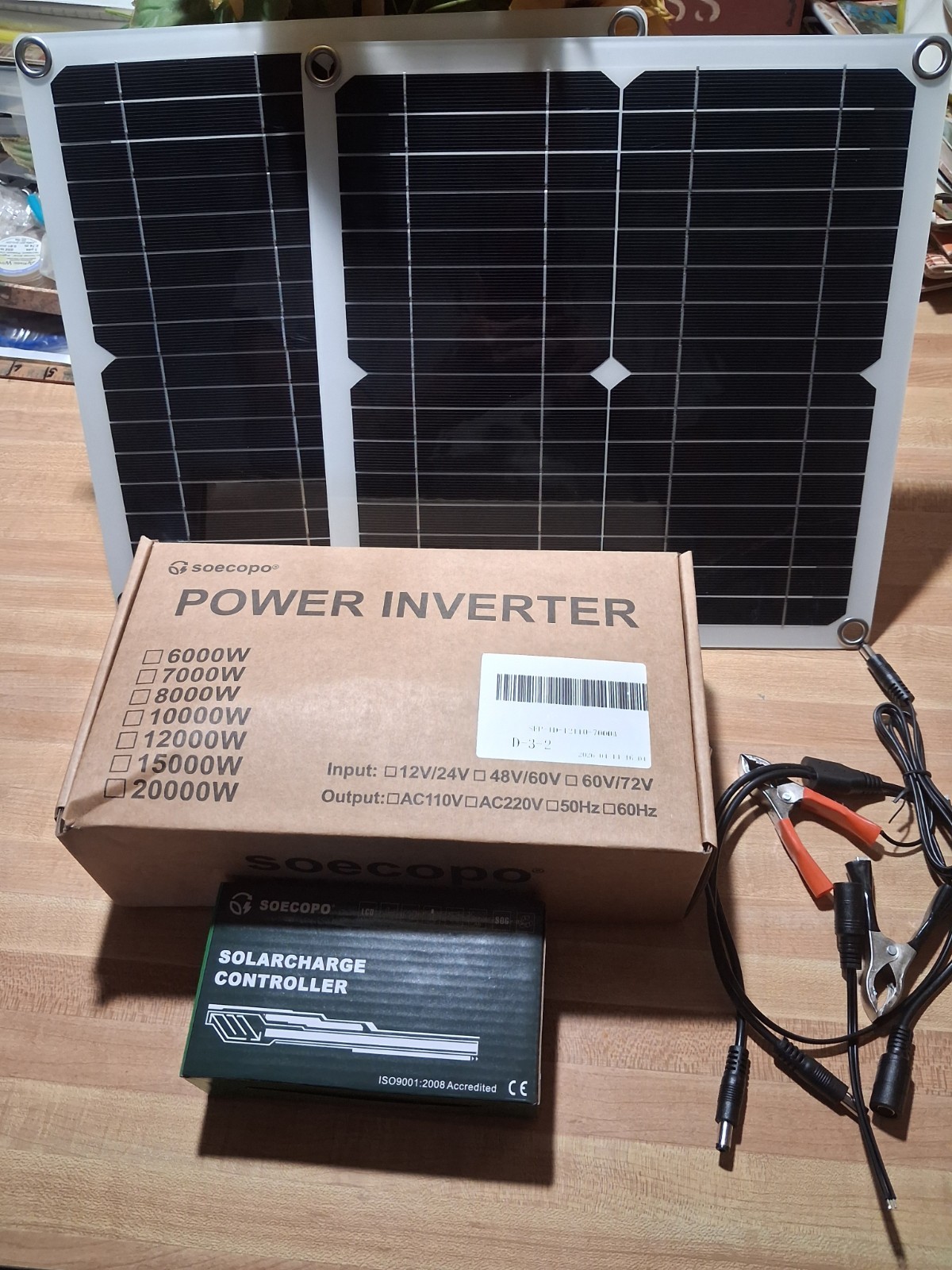 Complete 7000W Off-Grid Solar Kits 7000W Inverter 2pc 300W Solar Panel 110V/220V