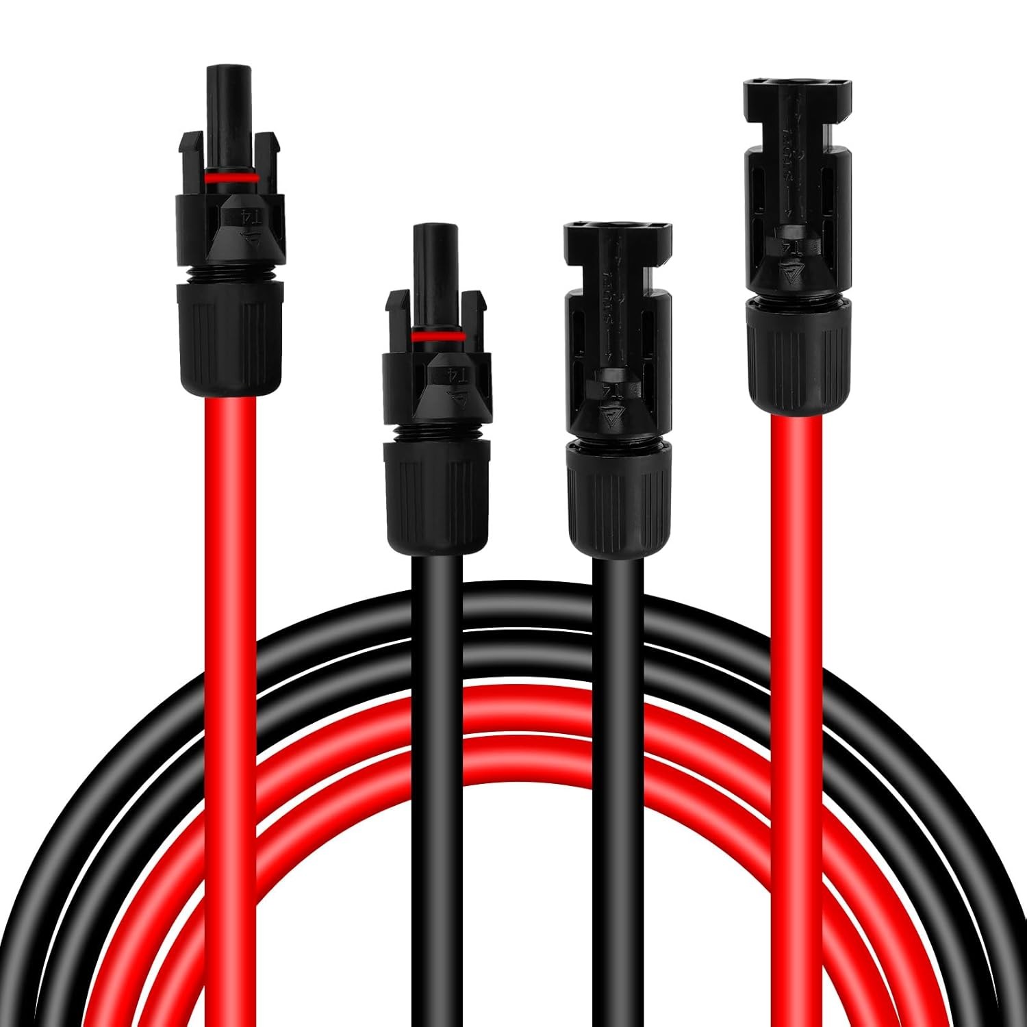 Solar Panel Wire 100FT 10AWG Red Black 2 Pack Bag