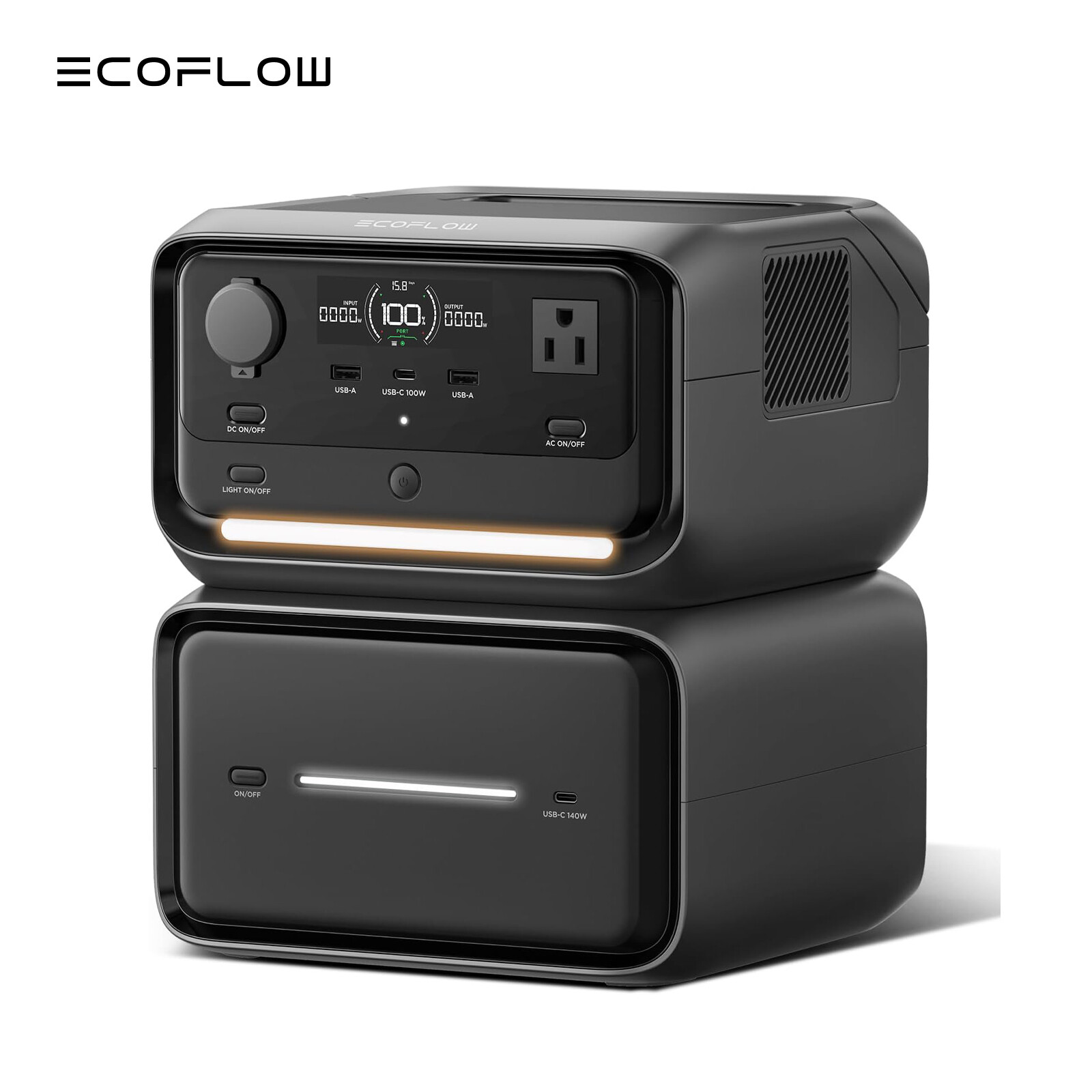EcoFlow 858Wh Portable Power Station River 3 Plus with EB600 Extra Battery