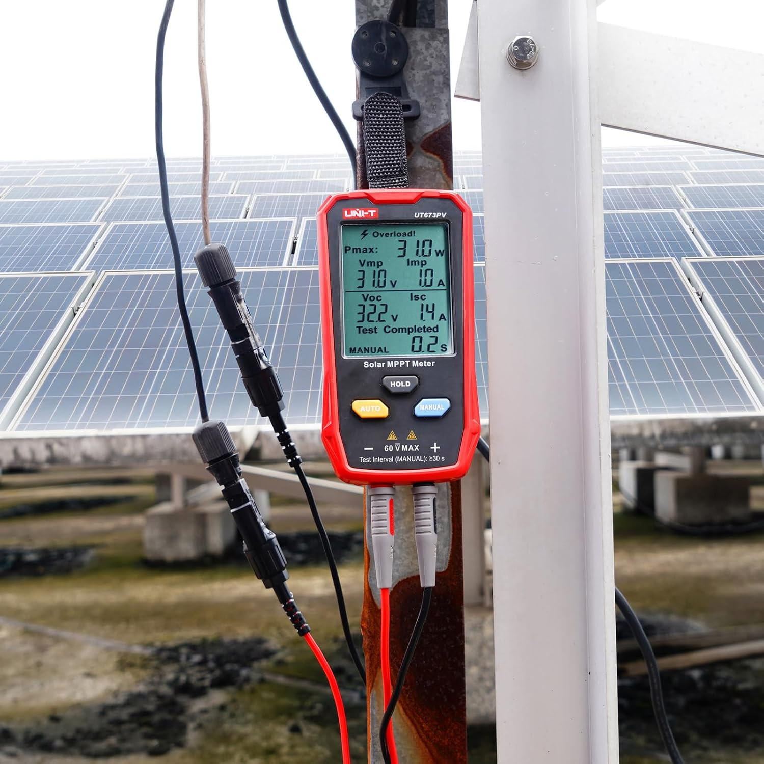 UT673PV Solar MPPT Meter 800W Multimeter, 35A/60V Auto Measurement Display