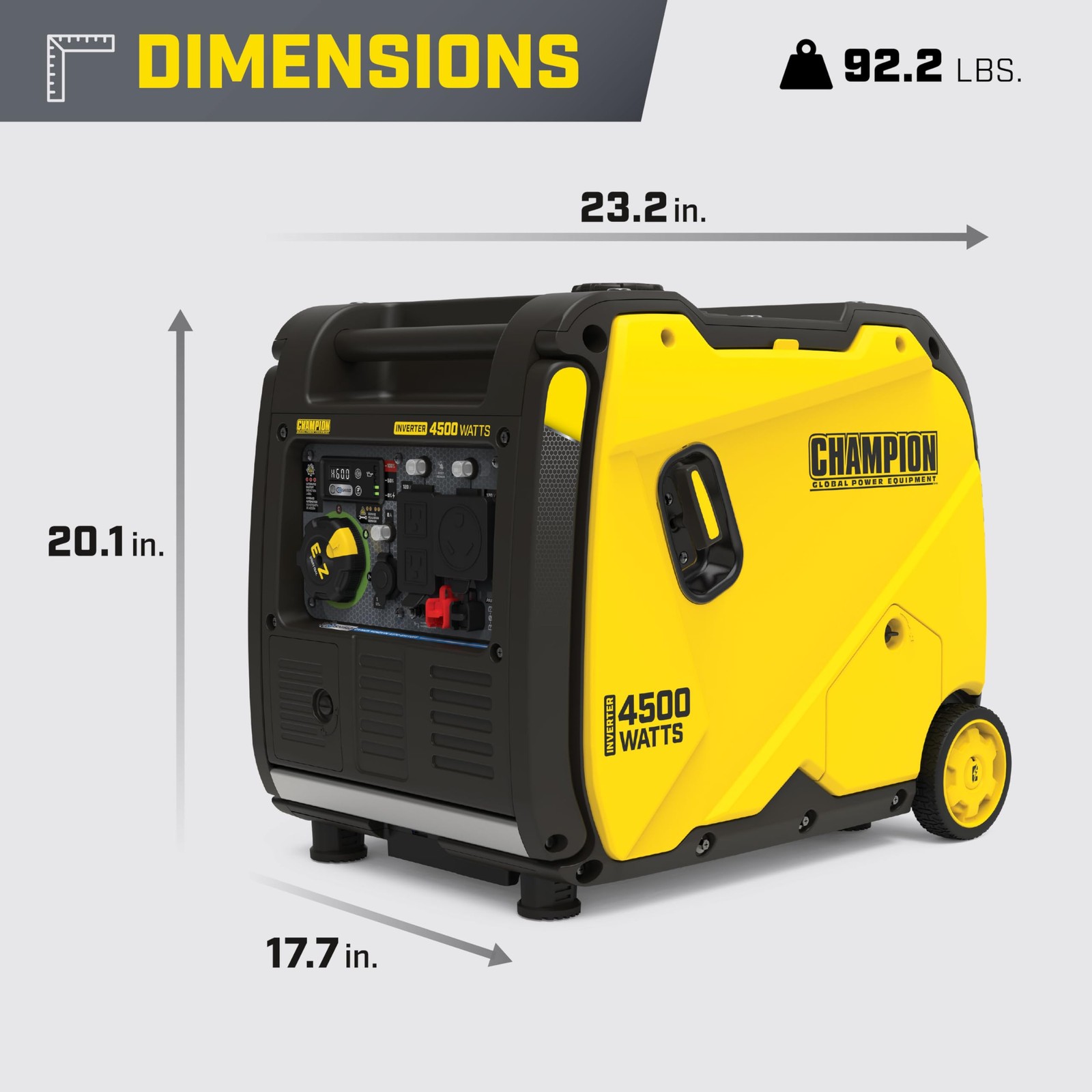 Champion Power Equipment 4500Watt RV Ready Portable Inverter Generator with Q…