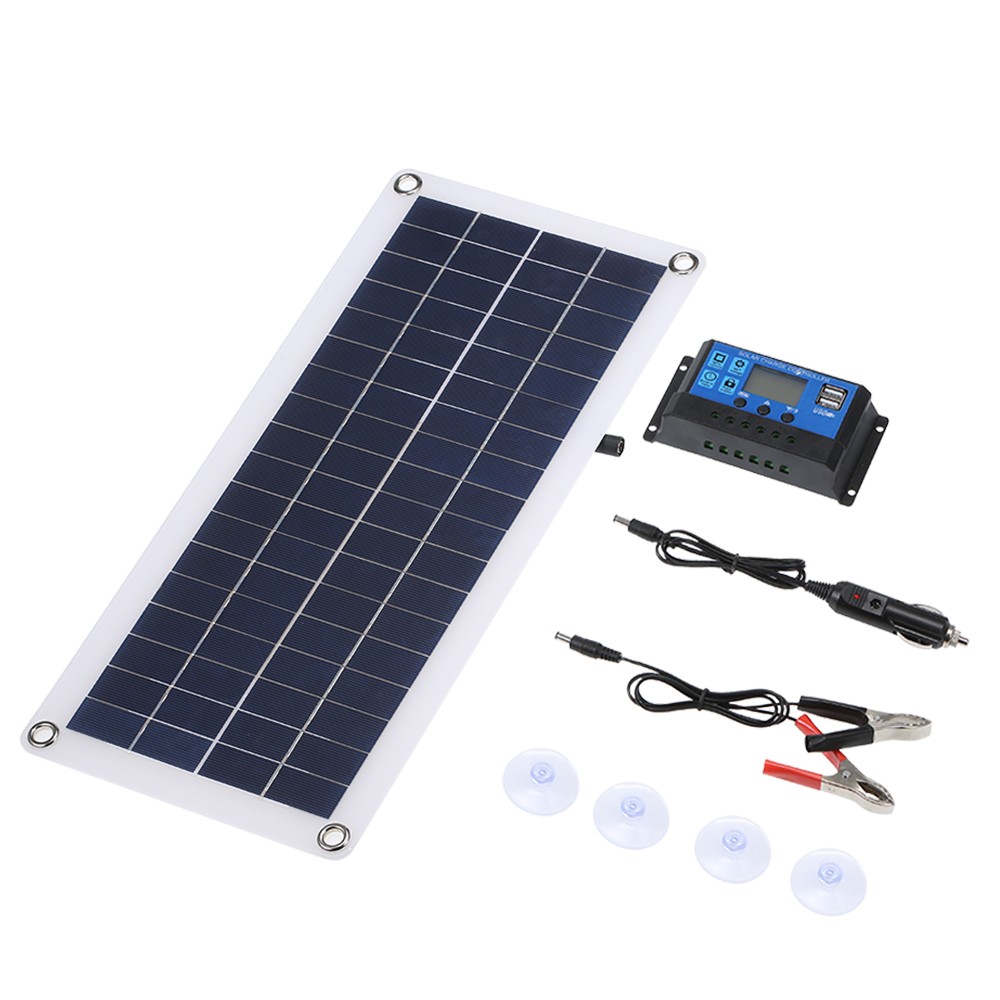 1-DC 5V/18V Dual Output 20W Solar Panel With 2 USB Ports & Car Charge IP65 WHHP