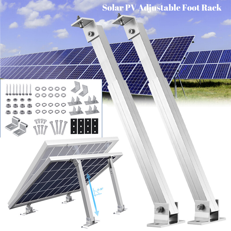 1-6X Pair Solar Panel Stand Mounting Brackets Adjustable Tilt Fixing Roof Wall