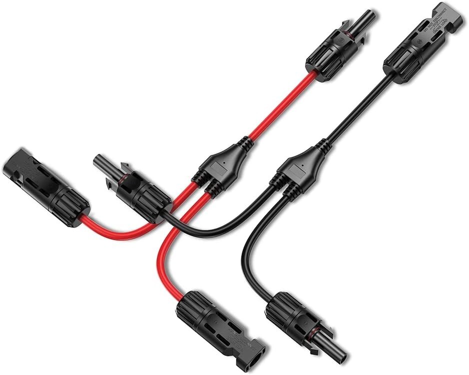 30A Solar Connectors Y-Branch Cable Pair – Fast Charging for Solar Panels
